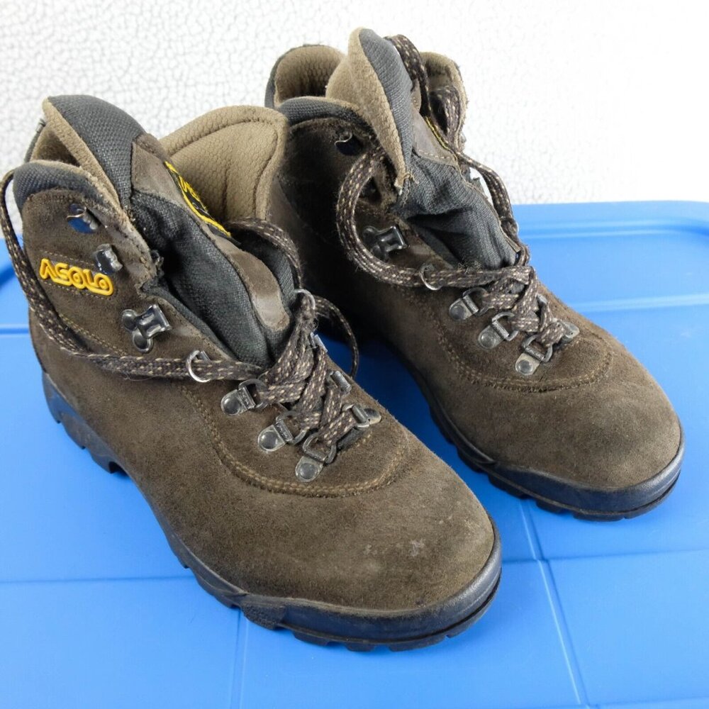 Asolo Hiking Botts Womens 7.5 Brown Suede Ankle Lace Up Outdoor Workwear